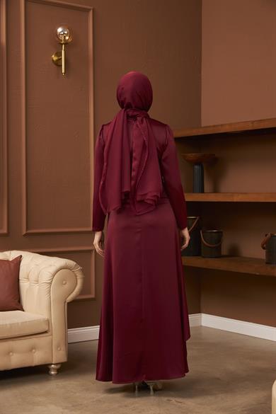 Ümran Evening Dress - Claret Red