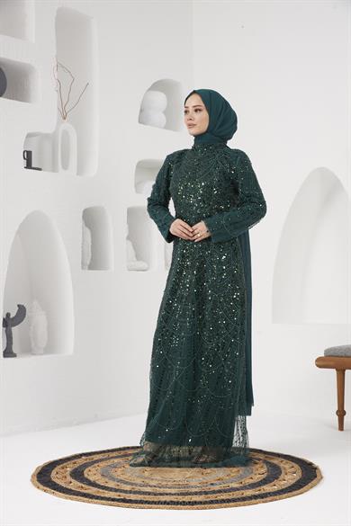 Yasemin Evening Dress - Emerald Green