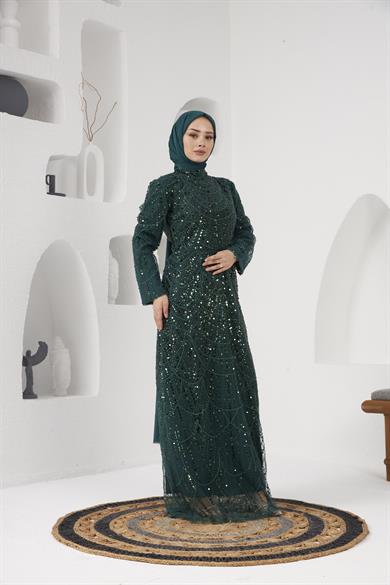 Yasemin Evening Dress - Emerald Green