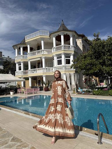 Zambak Elbise - Camel