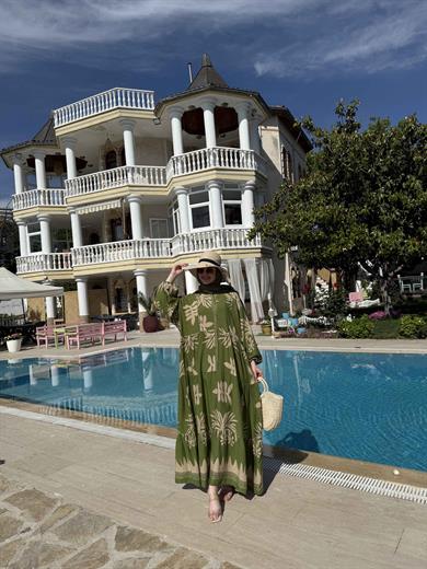 Zambak Elbise - Yeşil