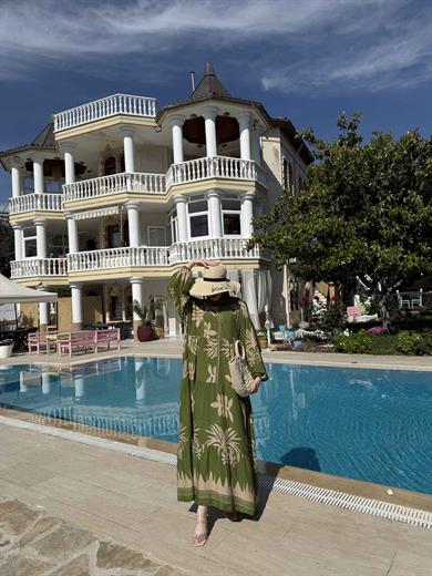 Zambak Elbise - Yeşil