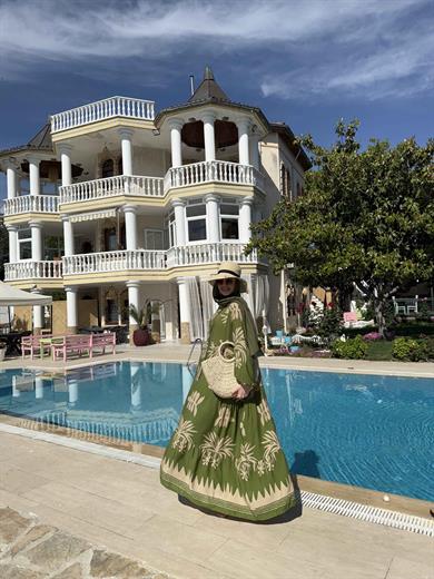 Zambak Elbise - Yeşil