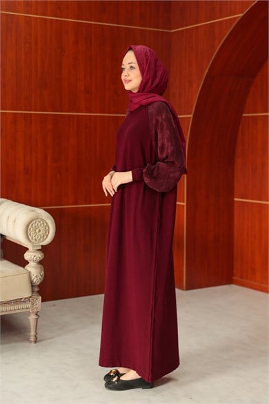 Zeynep Tasarım Elbise - Bordo