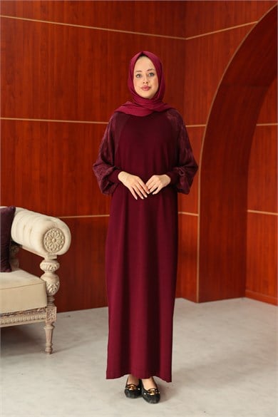 Zeynep Tasarım Elbise - Bordo