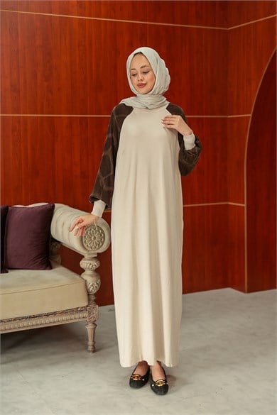 Zeynep Tasarım Elbise - Ekru