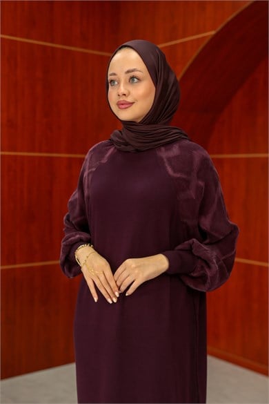 Zeynep Tasarım Elbise - Mürdüm
