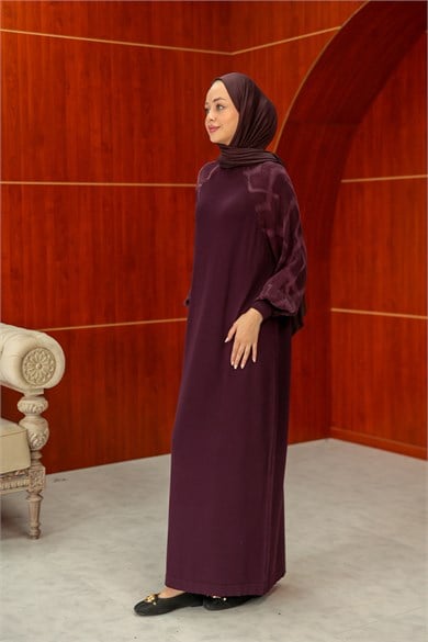 Zeynep Tasarım Elbise - Mürdüm