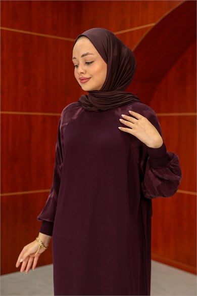 Zeynep Tasarım Elbise - Mürdüm