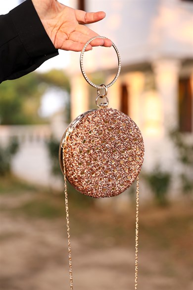 Ring Evening Dress Bag - Gold