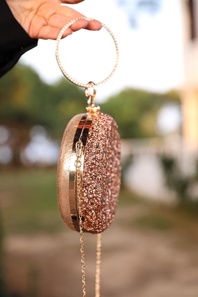 Ring Evening Dress Bag - Gold