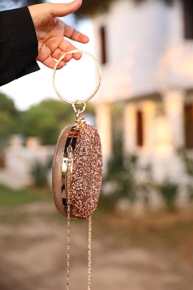 Ring Evening Dress Bag - Gold