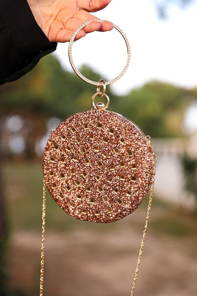 Ring Evening Dress Bag - Gold