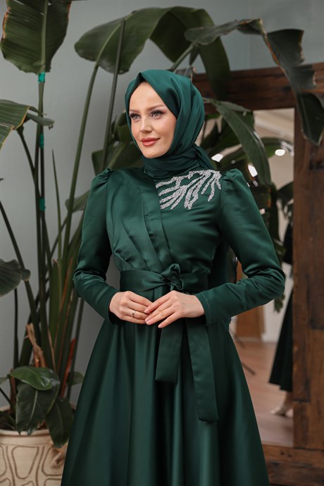 Esila Abiye - Zümrüt Yeşil