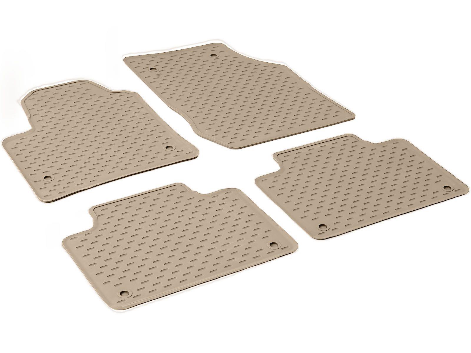 IMAGE2D Araca Özel Kauçuk PaspaslarVOLKSWAGEN TOUAREG 7P SUV OEM (2010 - 2018) KAUÇUK PASPAS BEJ