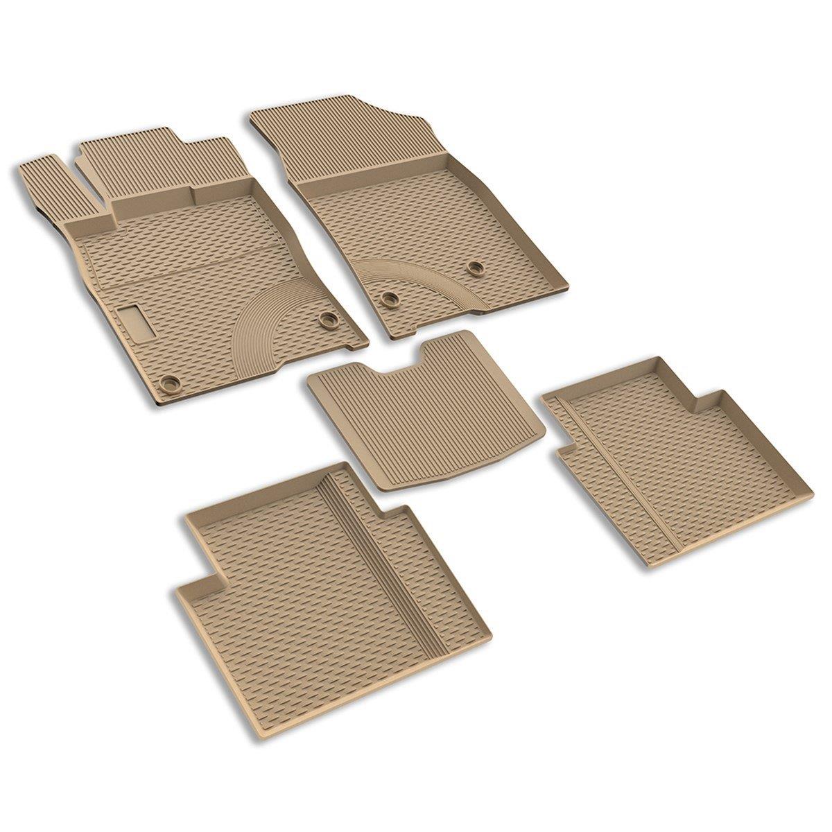 IMAGE3D ARACA ÖZEL KAUÇUK OTO PASPASLARIHONDA CIVIC HB (2017 - 2021) 3D HAVUZLU KAUÇUK PASPAS BEJ