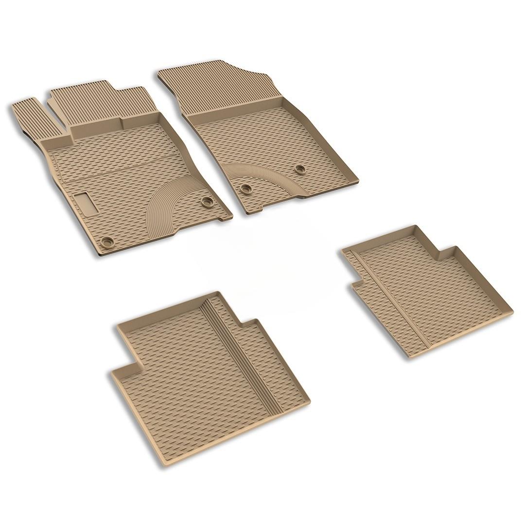 IMAGE3D Araca Özel Kauçuk PaspaslarHONDA CIVIC SEDAN (2021 ve SONRASI) 3D HAVUZLU KAUÇUK PASPAS BEJ