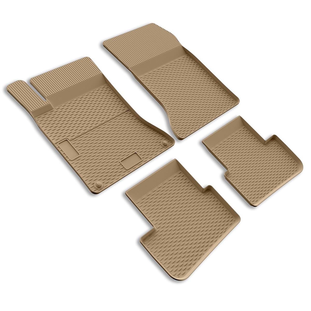 IMAGE3D Araca Özel Kauçuk PaspaslarMERCEDES CLA C117 SEDAN (2013 - 2019) HAVUZLU KAUÇUK PASPAS BEJ