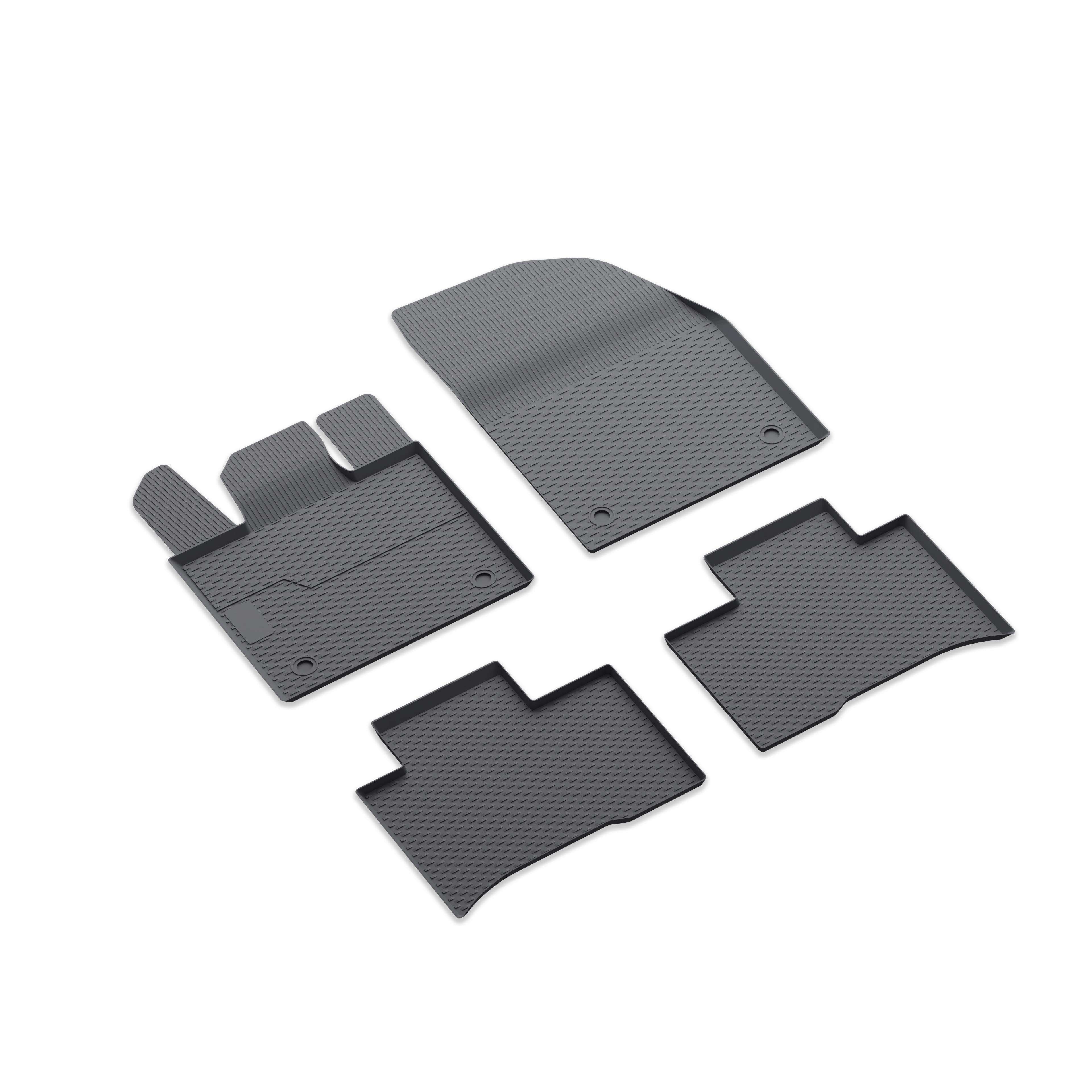 IMAGE3D Araca Özel Kauçuk PaspaslarTOGG T10 X SUV (2023 ve SONRASI) HAVUZLU KAUÇUK PASPAS GRİ