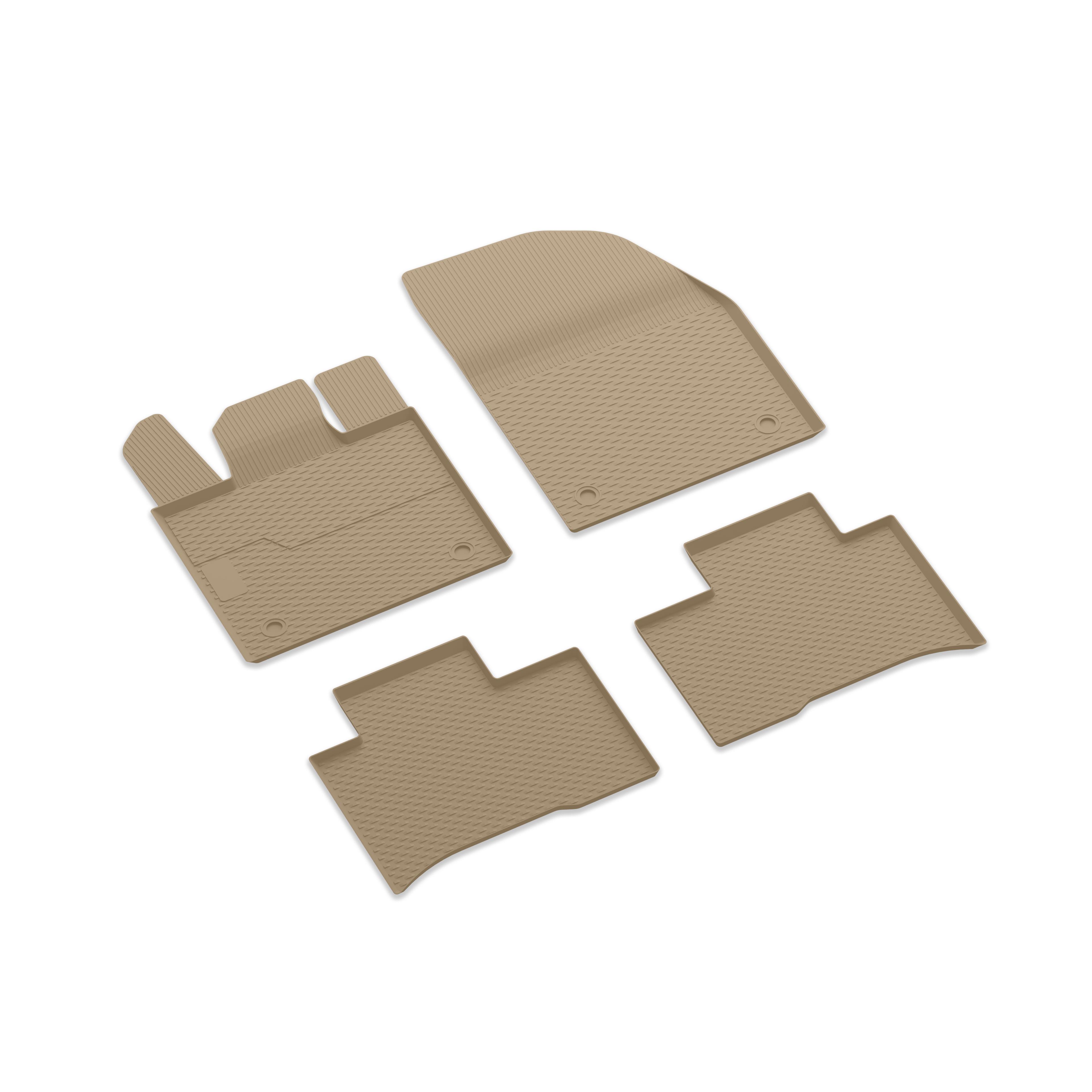 IMAGE3D Araca Özel Kauçuk PaspaslarTOGG T10 X SUV (2023 ve SONRASI) HAVUZLU KAUÇUK PASPAS BEJ