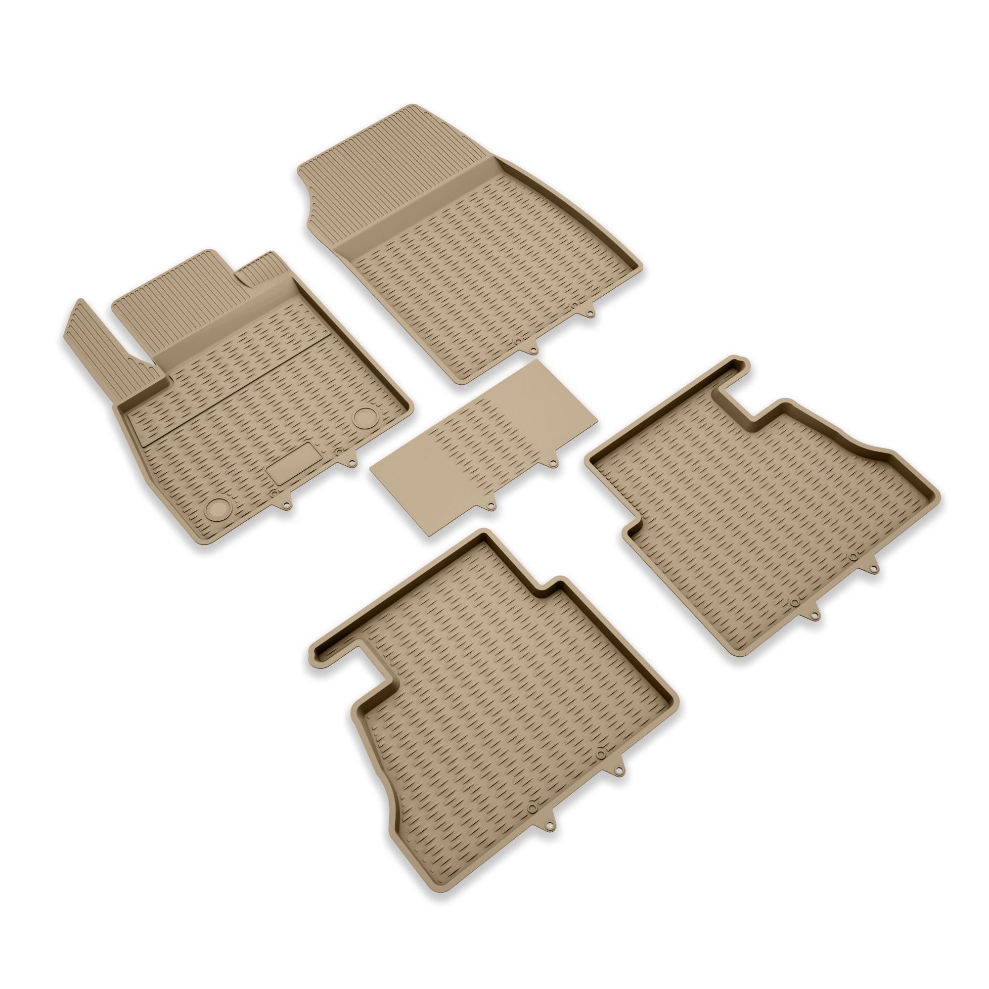 IMAGE3D Araca Özel Kauçuk PaspaslarFORD TOURNEO CONNECT (2021 VE SONRASI) 3D HAVUZLU KAUÇUK PASPAS BEJ