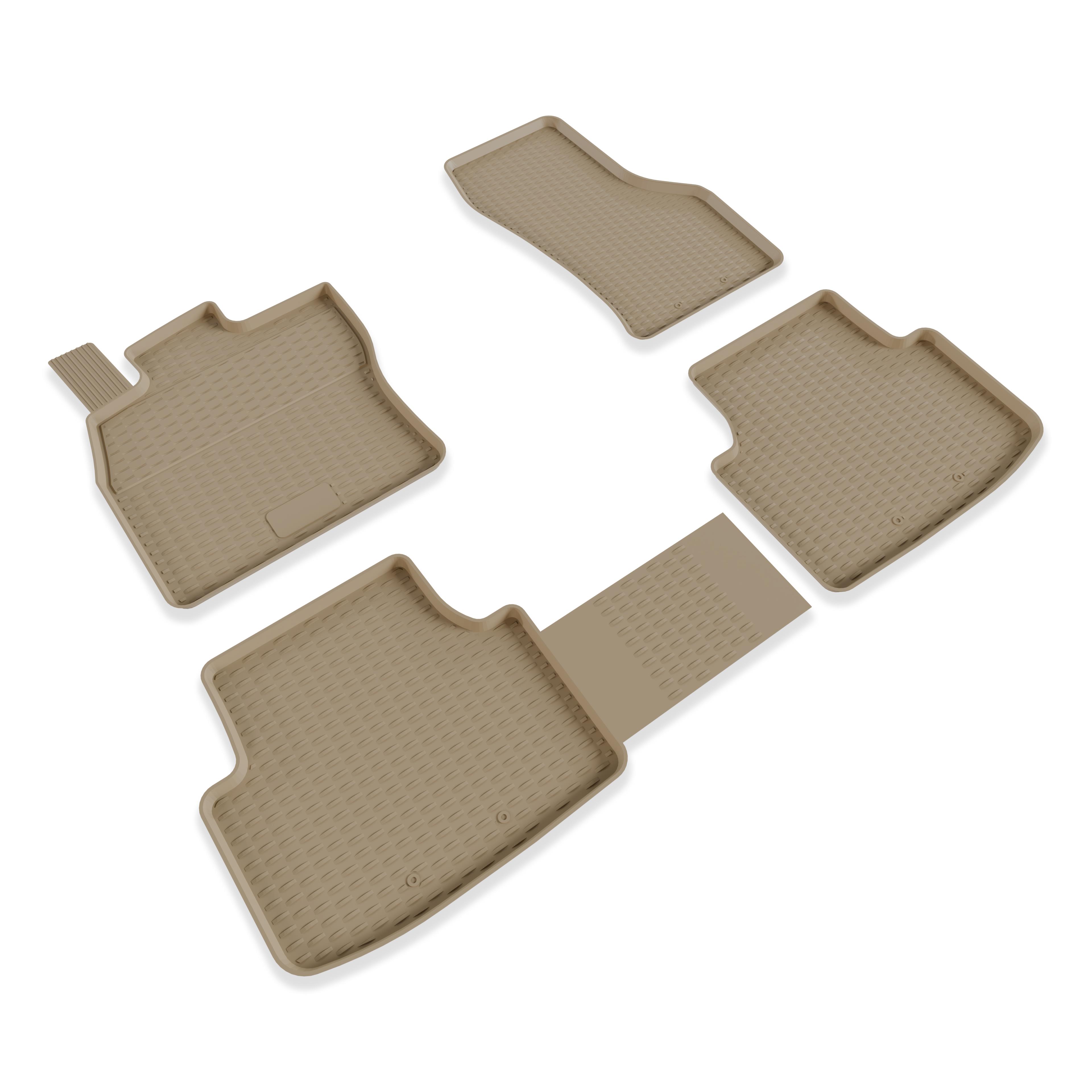 IMAGEARACA ÖZEL KAUÇUK OTO PASPASLARIVOLKSWAGEN ARTEON SEDAN (2017 - 2023) 3D HAVUZLU KAUÇUK OTO PASPASI BEJ