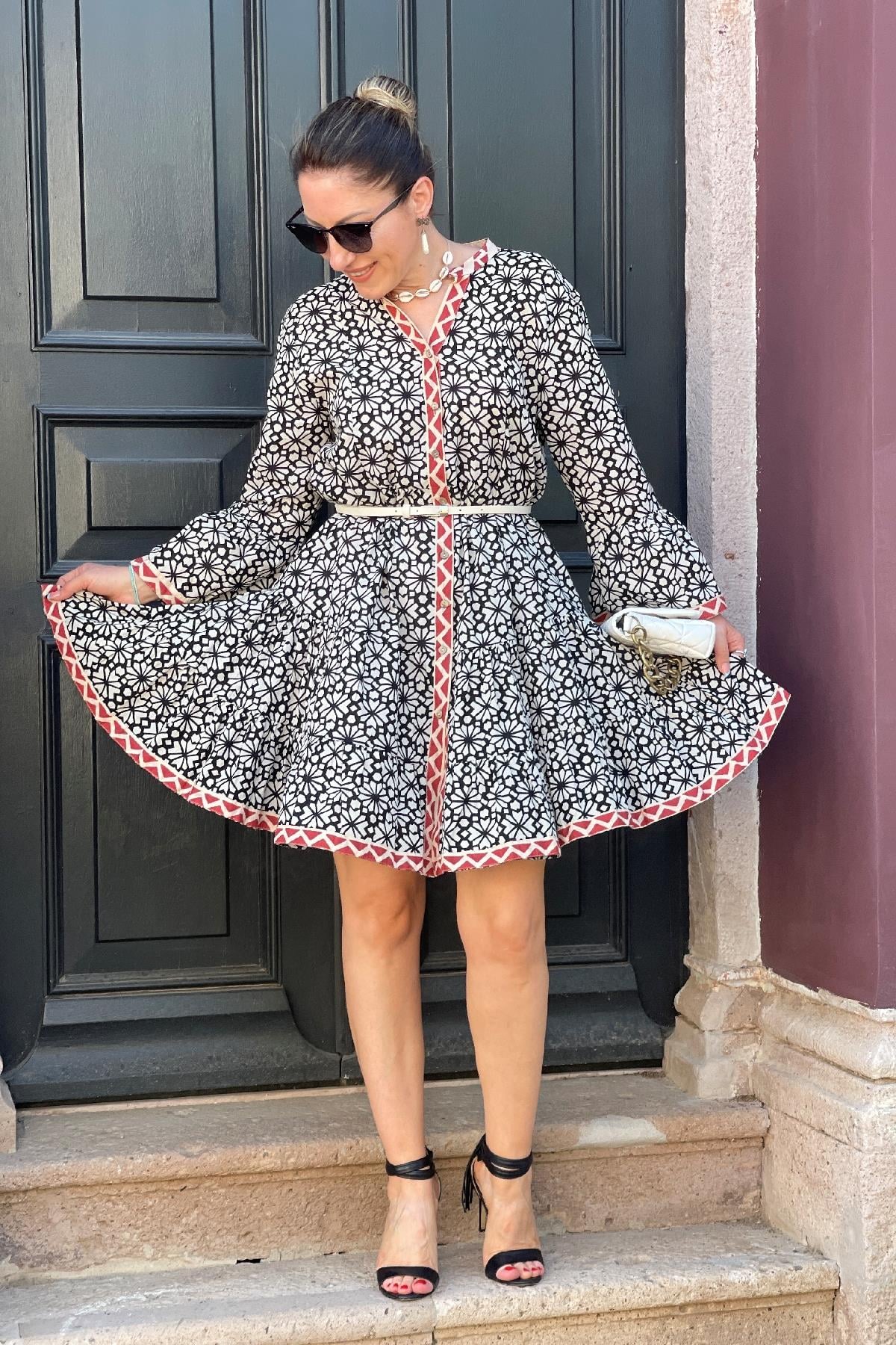 Dantelsiz Manşet Detay Elbise