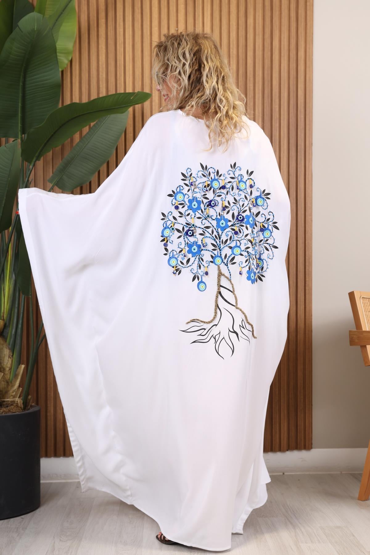 Hayat Ağacı Desen Kimono