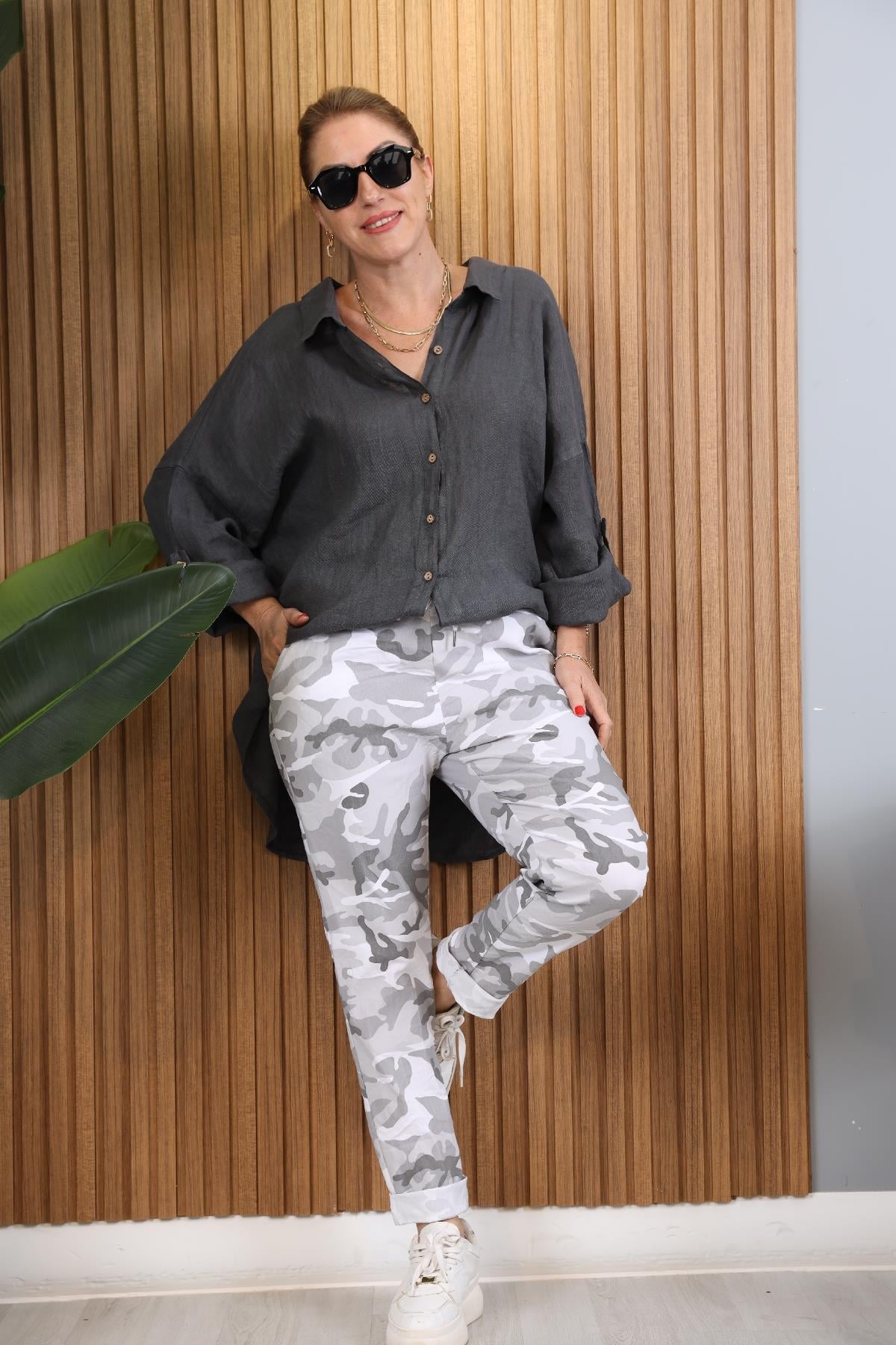İthal Kamuflaj Model Beyaz Pantolon