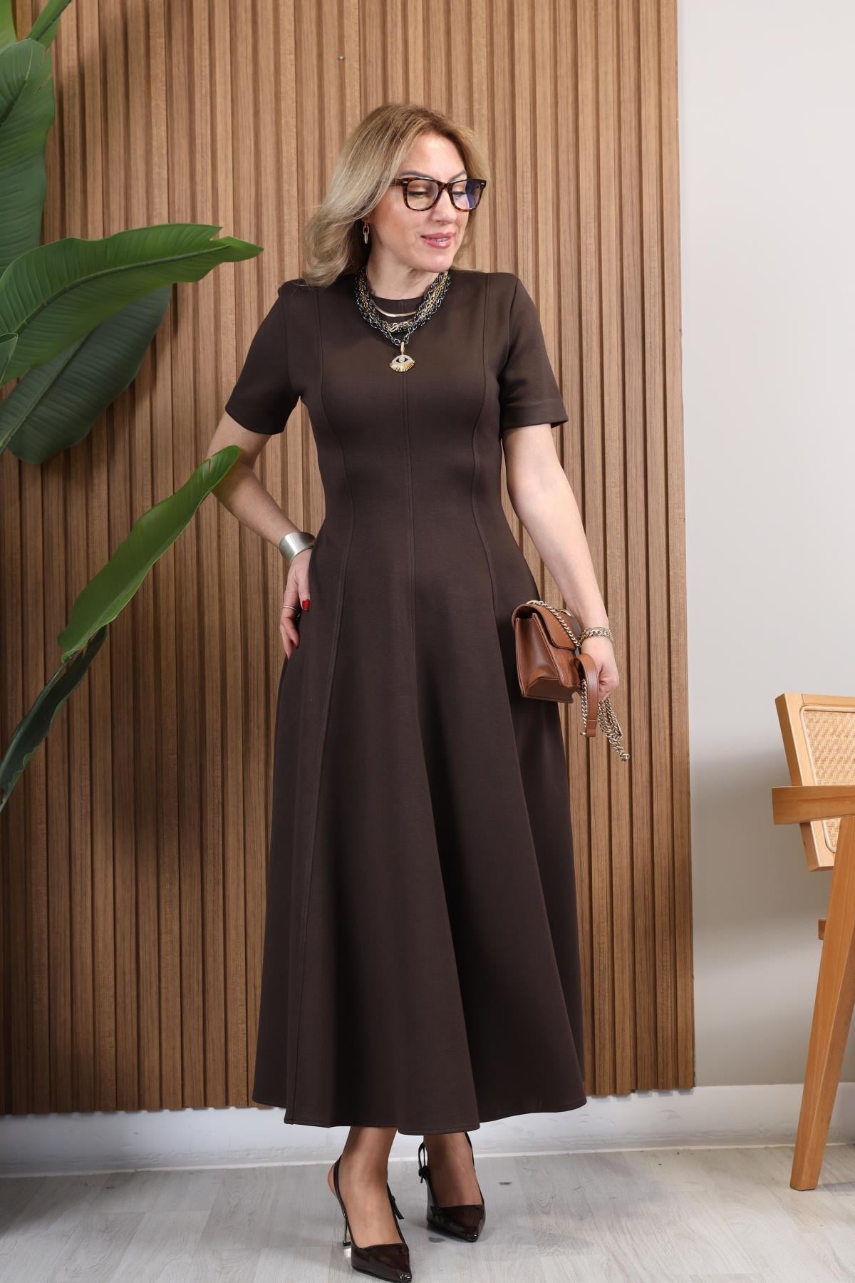 Kahve Modal Elbise