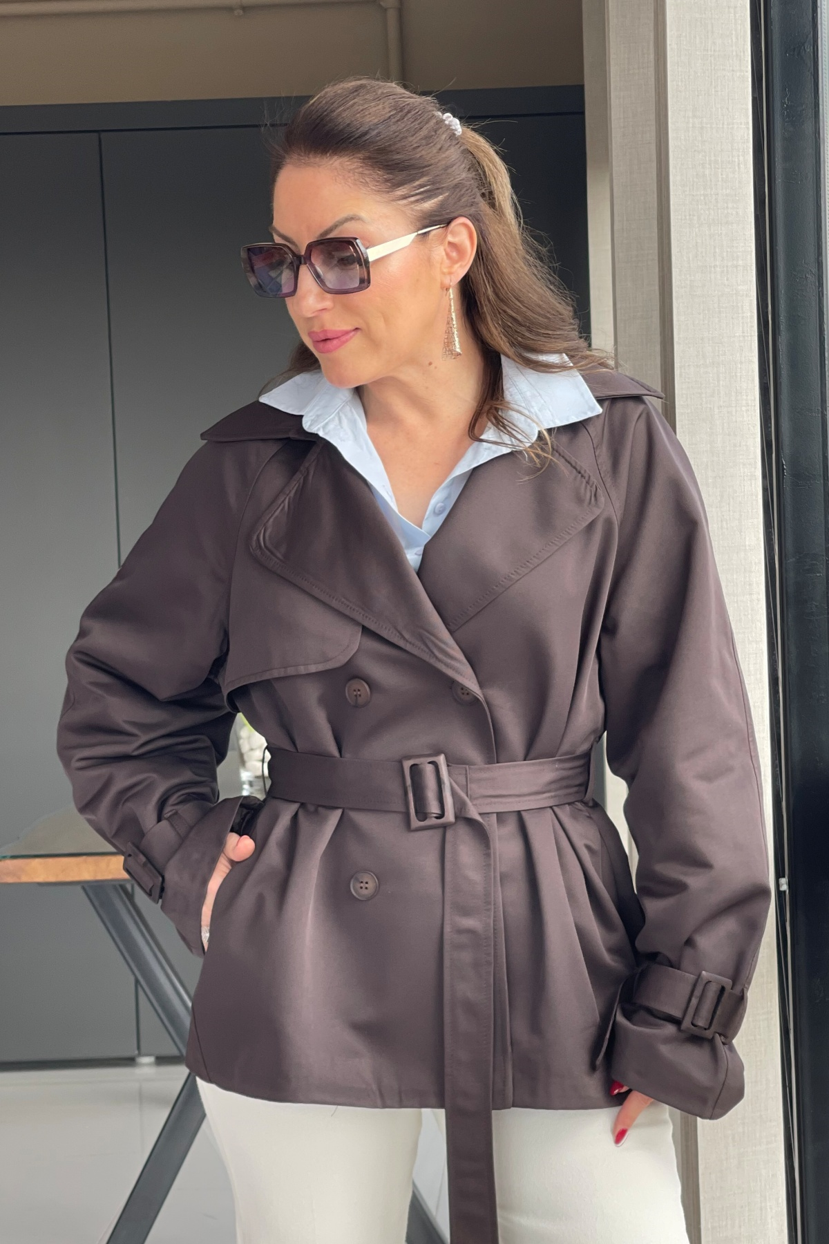 Kahve Renk Trençkot