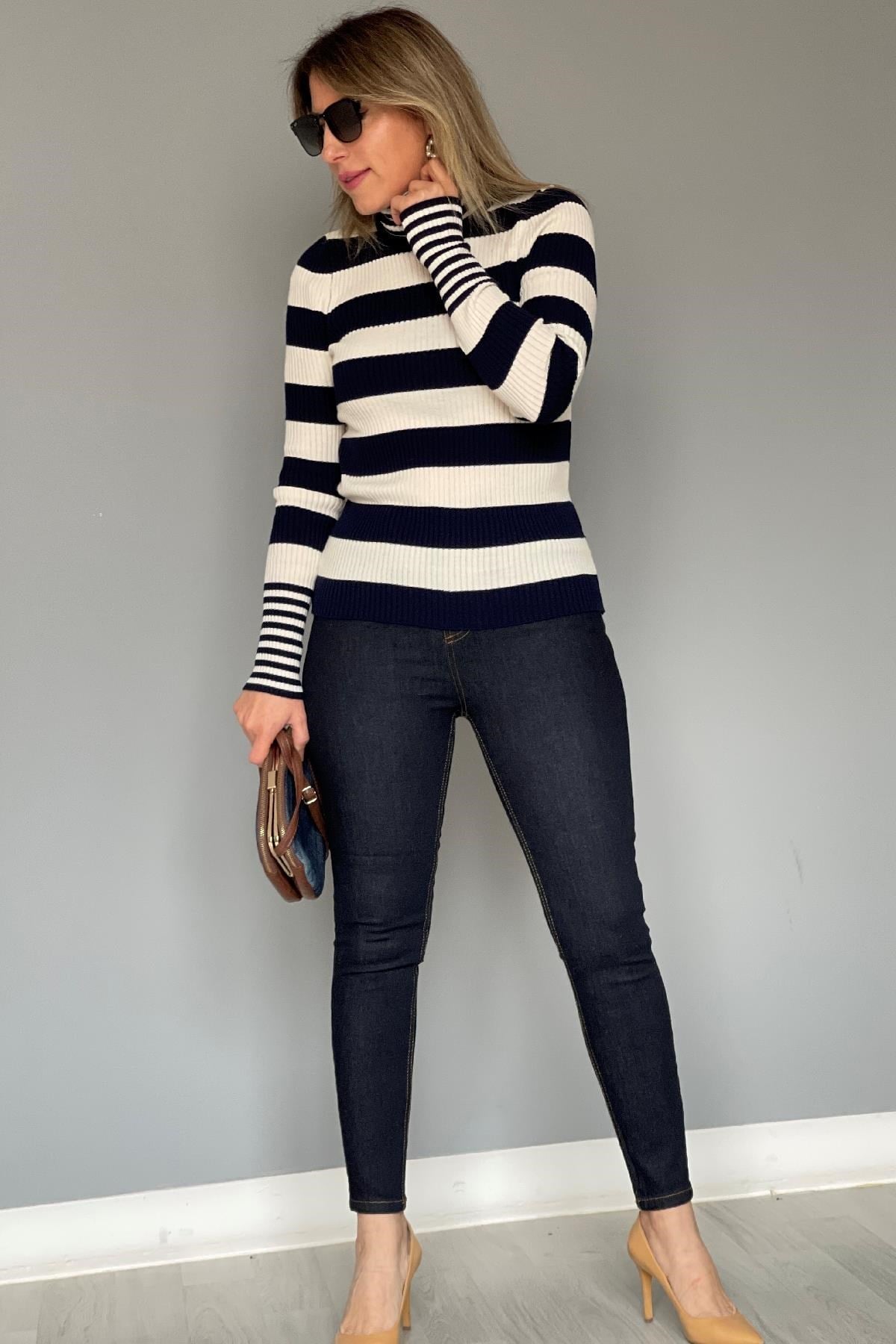 Koyu Lacivert Skinny Jean Pantolon