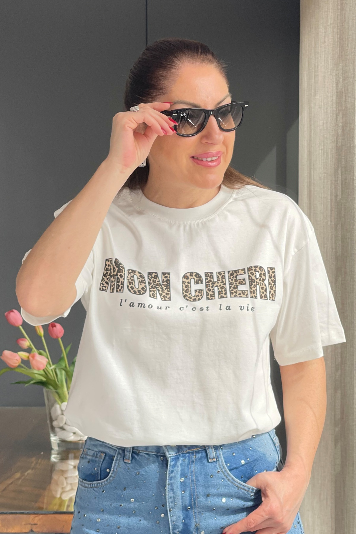 Leo Yazı Baskı T-shirt