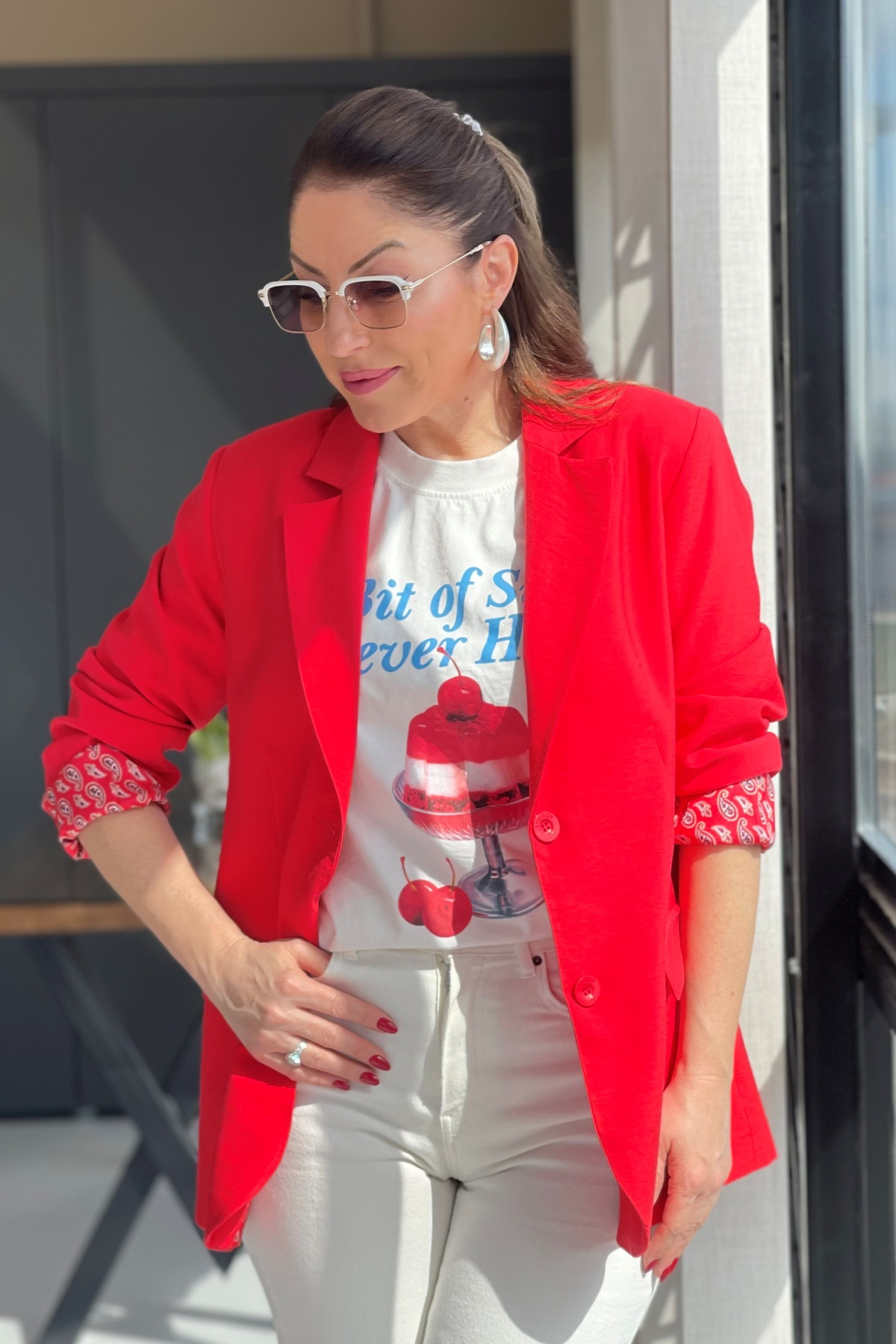 Nar Çiçeği Blazer Ceket