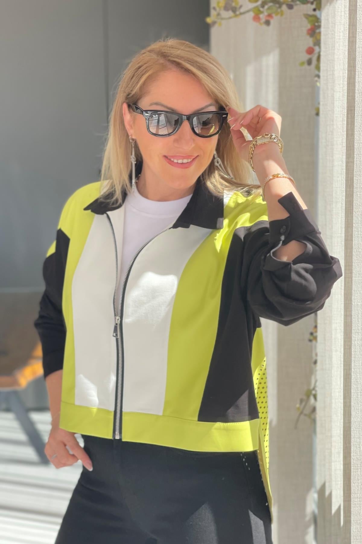 Neon Lazer Kesim Trençkot