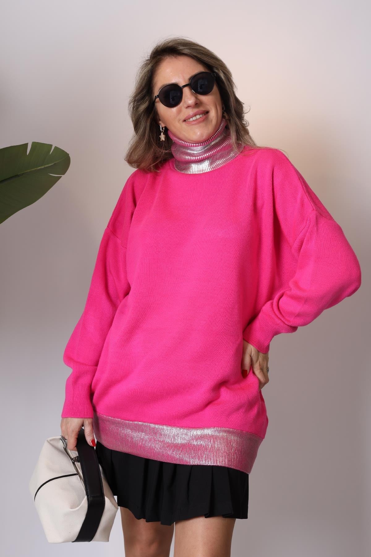 Pembe Balıkçı Yaka Kazak