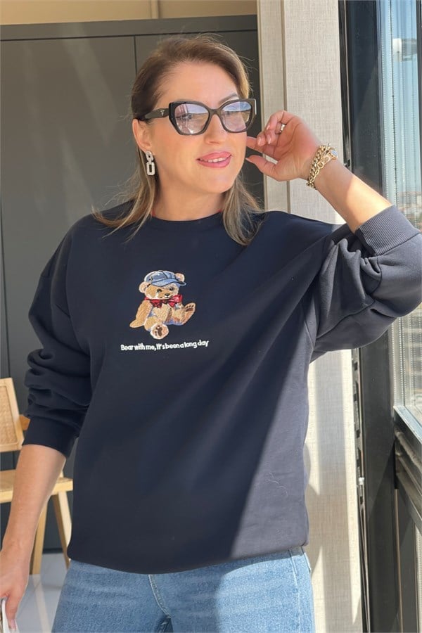 Teddy Nakış Detay Sweat