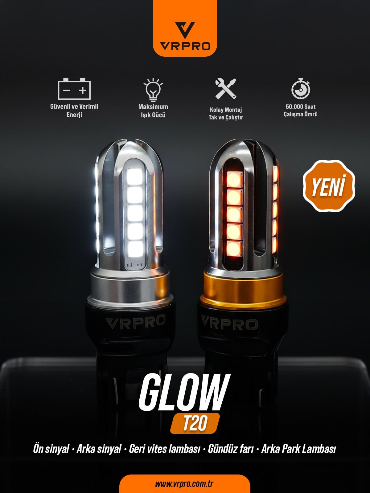 7443-24 LEDLİ GLOW TURUNCU