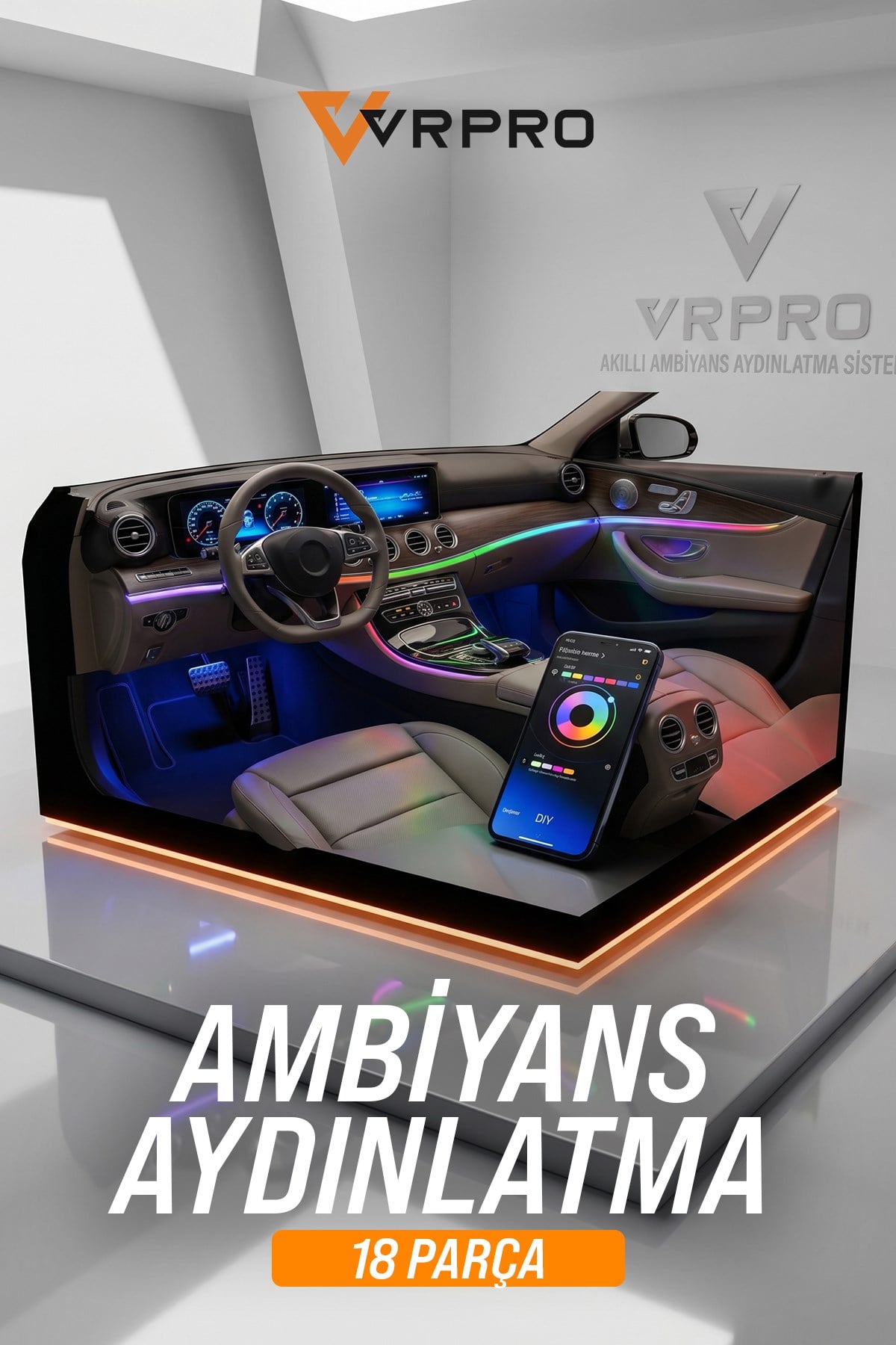 AMBIANCE ANIMASYONLU 18 LED 64 RENK