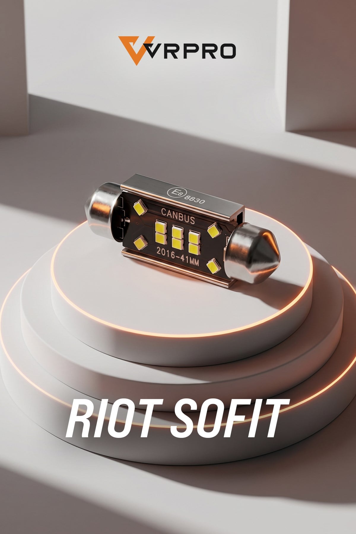 RIOT SOFIT 39MM 10 LEDLİ DÖKME BEYAZ 12V