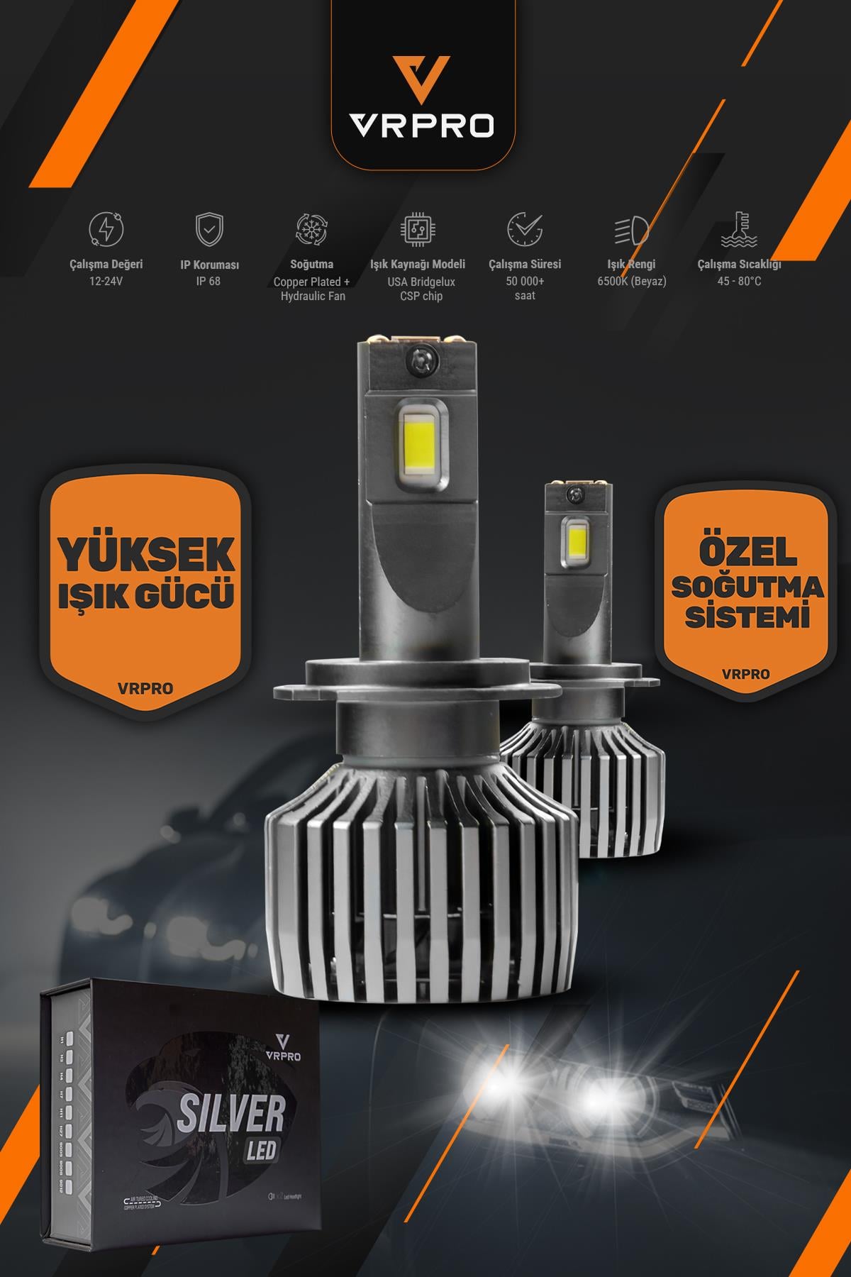 SILVER LED FAR AMPULÜ-H3