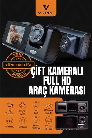 3 KAMERALI WİFİ'Lİ DİKİZ AYNA KAYIT KAMERASI-VR10