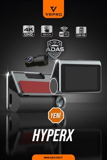 HYPERX 2 KAMERALI 3'' TOUCH SCREEN-ADAS+BSD-4K+2K-WIFI-G SENSOR-24H PARKING MONITOR