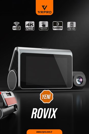 ROVIX 3 KAMERALI 3'' SCREEN-ADAS+BSD+GPS-4K+2K+2K-G SENSOR-LOOP RECORDING-WIFI