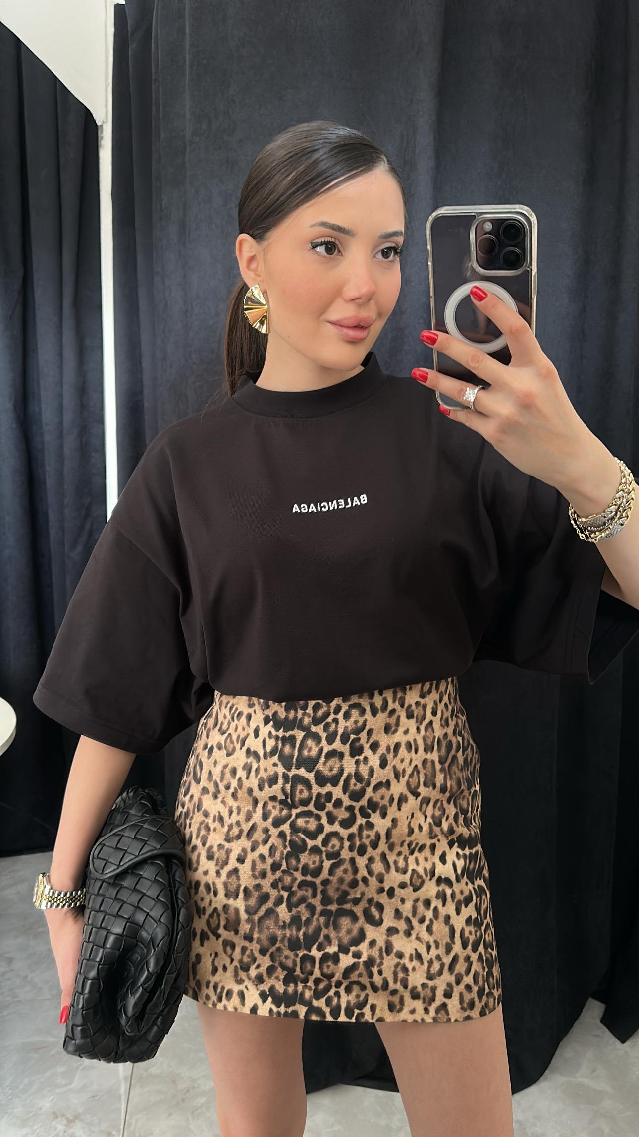 Premium Ön Arka Nakıslı Siyah Oversize Tshirt