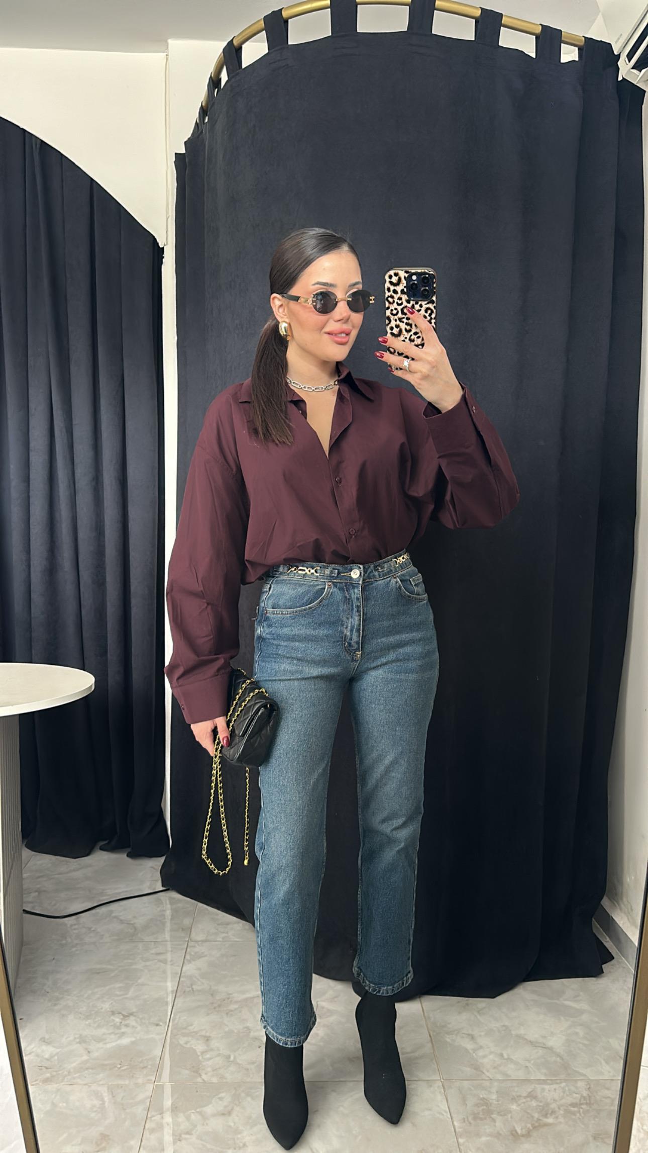 Orj Marka Gold Bel Detaylı Jean