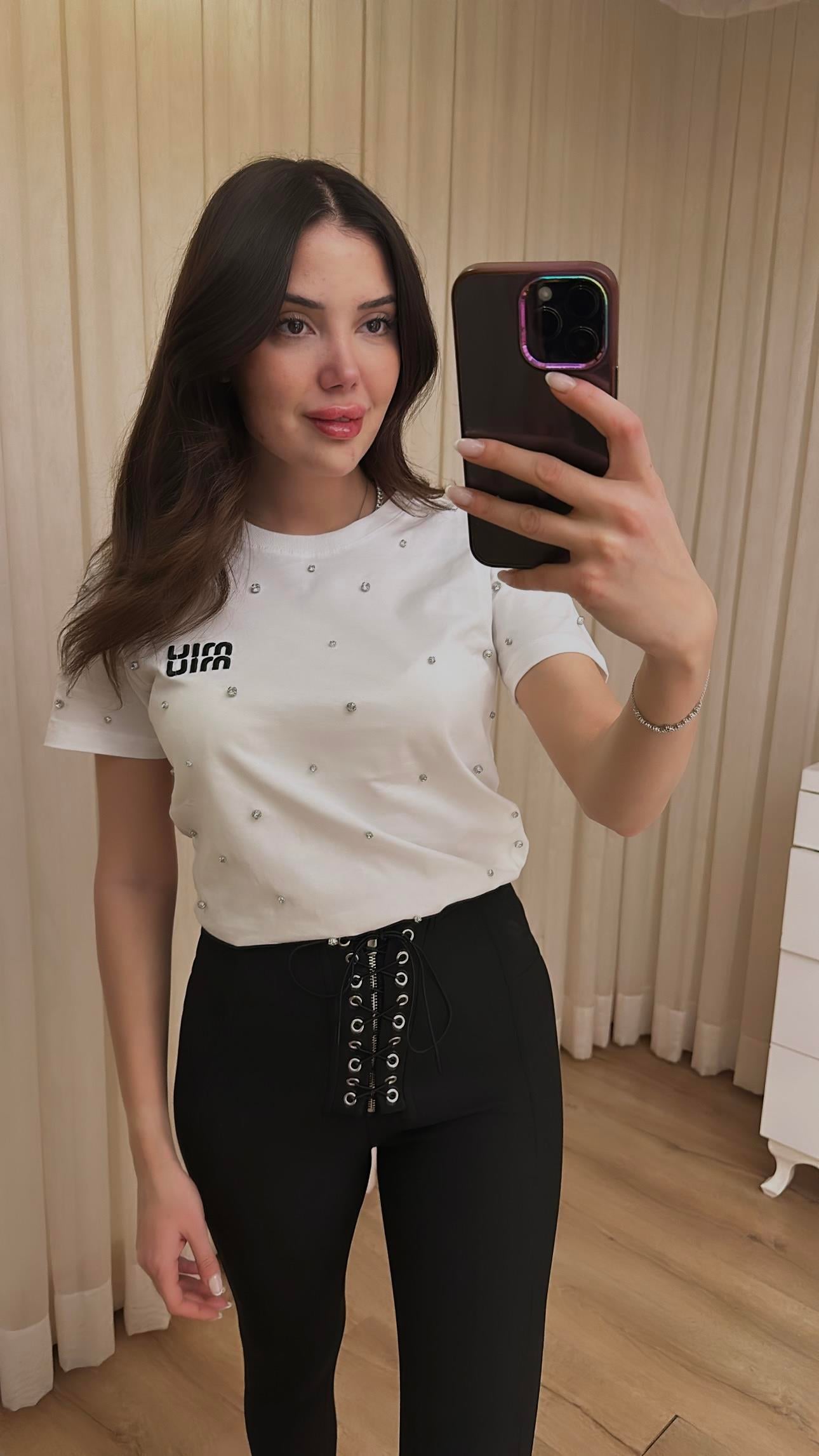 Miu Miu T-shirt Beyaz