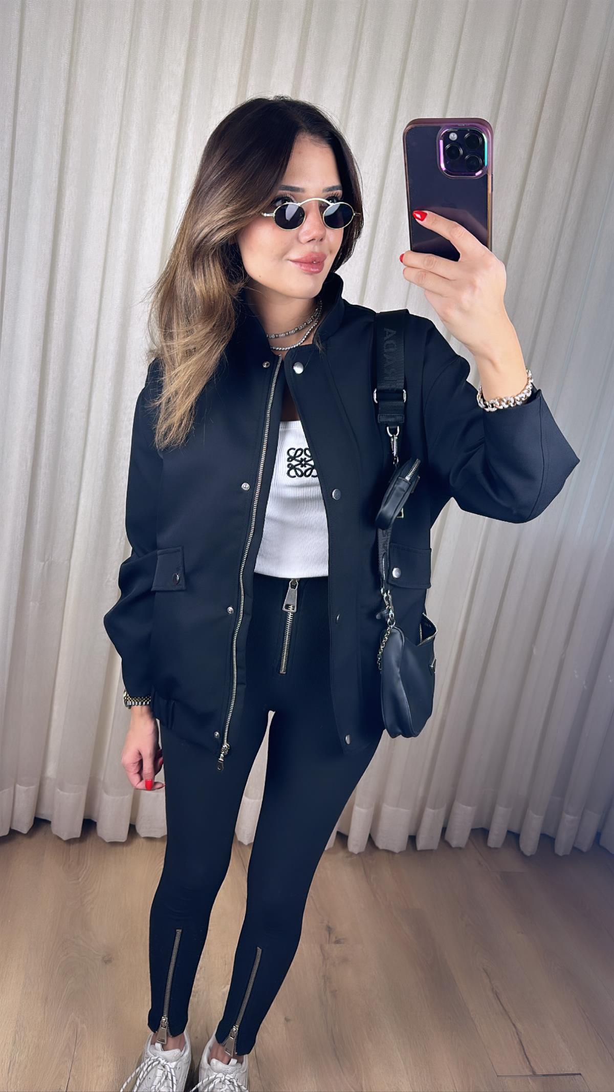 Siyah Bomber Ceket