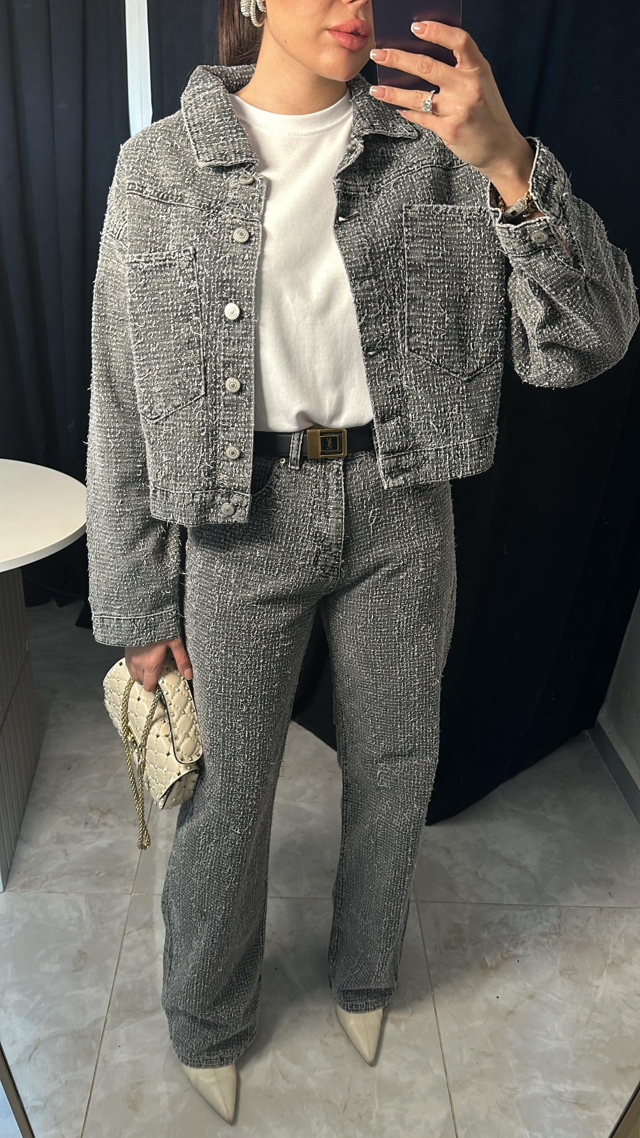 Marka Model Tiftik Kumas Gri Jean