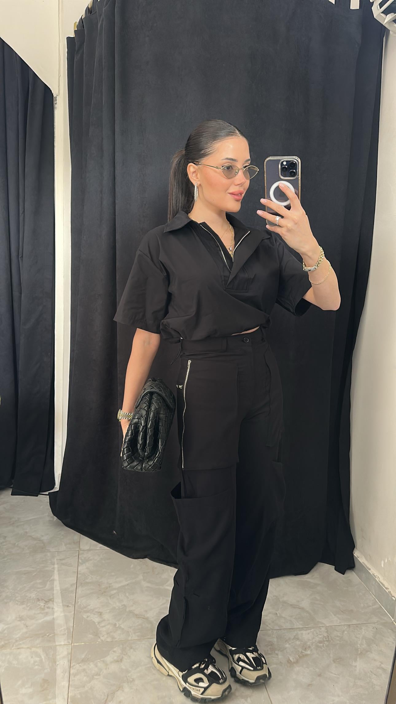 Premium Kargo Model Siyah Pantolon